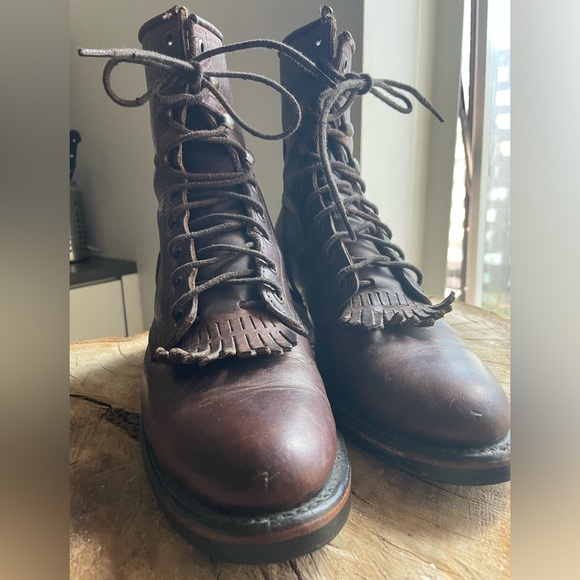 Santa Fe Boot Co. Packers Lace-up Kiltie Boots - Picture 2 of 8